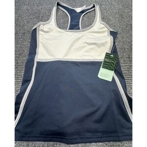 Inphorm Tank Top Womens XS Racerback Athletic NWT Midnight Vapor Combo Blue Whit